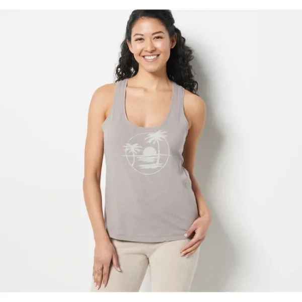 Shop All<Barefoot Dreams Malibu Collection Linen Cotton Racer Back Tank - a world of fashionable women's clothing, including a wide selection of dresses and trendy accessories.