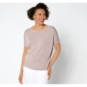 Barefoot Dreams Malibu Collection Slub Burnout Drapey Tee - a world of fashionable women's clothing, including a wide selection of dresses and trendy accessories.> Hat
