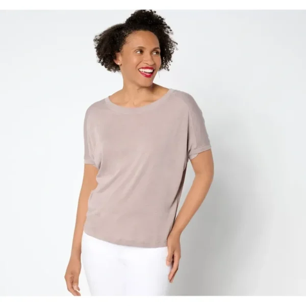 Barefoot Dreams Malibu Collection Slub Burnout Drapey Tee - a world of fashionable women's clothing, including a wide selection of dresses and trendy accessories.> Hat