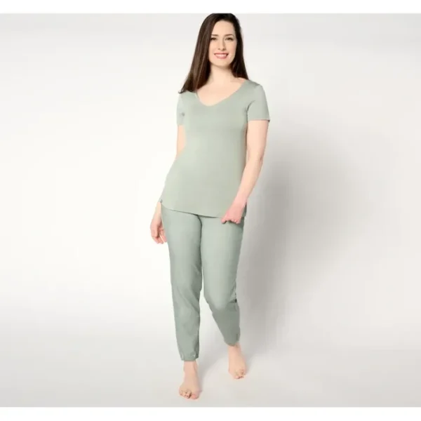 Shop All<Barefoot Dreams MC Double V Tee and Sunbleached Pants Lounge Set - a world of fashionable women's clothing, including a wide selection of dresses and trendy accessories.