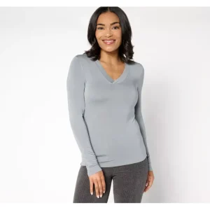 Barefoot Dreams Modal Double V-Neck Tee - a world of fashionable women's clothing, including a wide selection of dresses and trendy accessories.> Hat
