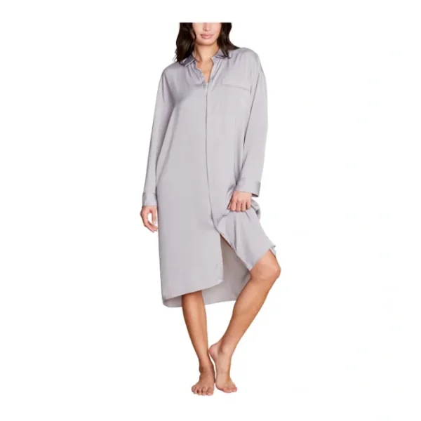 Shop All<Barefoot Dreams Washed Satin Piped Nightshirt Love Embroidery - a world of fashionable women's clothing, including a wide selection of dresses and trendy accessories.