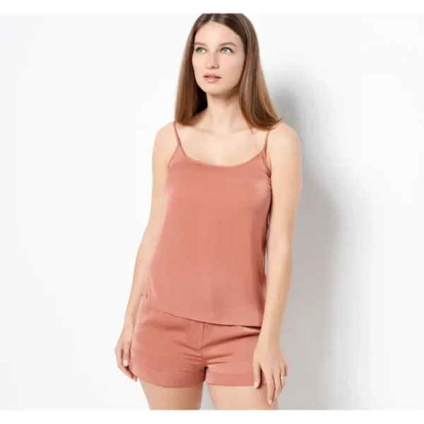 Fashion<Barefoot Dreams Washed Satin Tank and Short Set - a world of fashionable women's clothing, including a wide selection of dresses and trendy accessories.