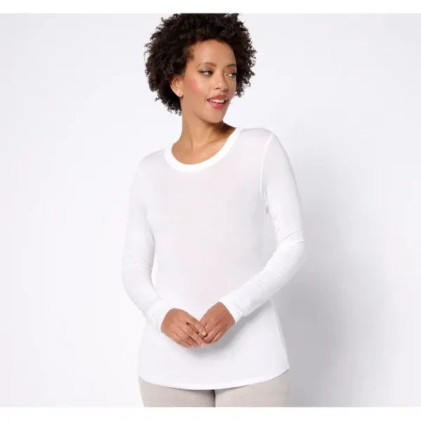 Shop All<Barefoot Dreams Women's Malibu Collection Peached Jersey Long-Sleeve Tee - a world of fashionable women's clothing, including a wide selection of dresses and trendy accessories.