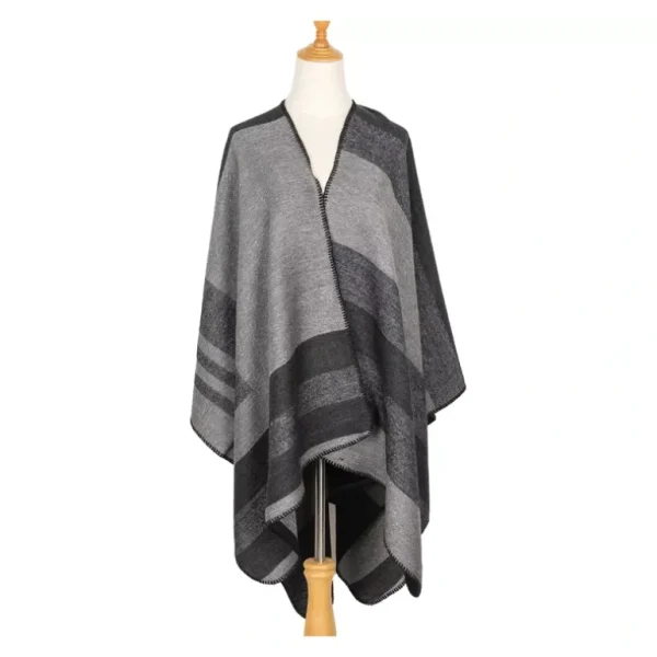 Bay Sky by San Diego Hat Co. Woven Striped Open Front Poncho - a world of fashionable women's clothing, including a wide selection of dresses and trendy accessories.> Hat