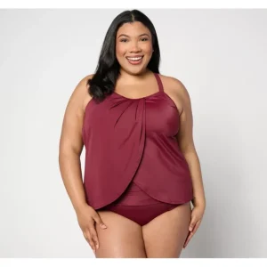 Fashion<Beach Draped Tankini with Ruched Waist Brief - a world of fashionable women's clothing, including a wide selection of dresses and trendy accessories.