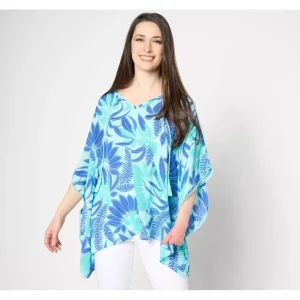 Fashion<Beach Georgette Split Neck Poncho - a world of fashionable women's clothing, including a wide selection of dresses and trendy accessories.