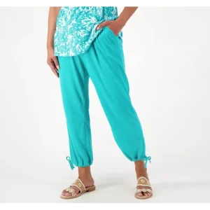 Fashion<Beach Knit Gauze Cropped Cinch Pant - a world of fashionable women's clothing, including a wide selection of dresses and trendy accessories.