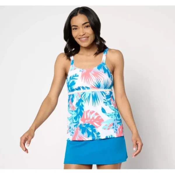 Fashion<Beach Novelty Trimmed Tankini with Swim Skirt - a world of fashionable women's clothing, including a wide selection of dresses and trendy accessories.
