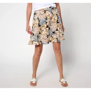 Beach Petite Linen-Blend Printed Skirt - a world of fashionable women's clothing, including a wide selection of dresses and trendy accessories.> Dresses