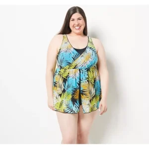 Dresses<Beach Printed V-Neck Surplice Layered Swim Dress - a world of fashionable women's clothing, including a wide selection of dresses and trendy accessories.