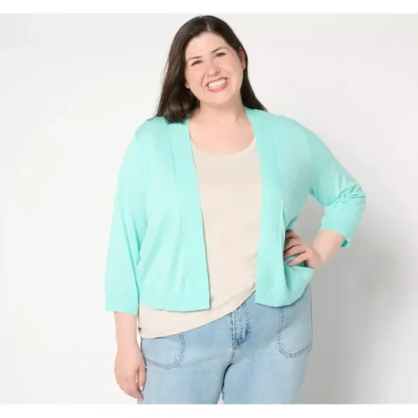 Fashion<Beach Slub Knit 3/4-Sleeve Shrug Sweater - a world of fashionable women's clothing, including a wide selection of dresses and trendy accessories.