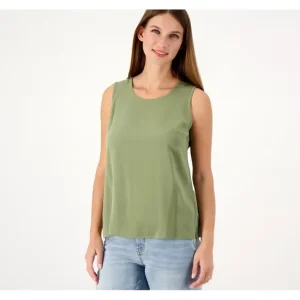 Fashion<Beach Woven Scoop Neck Tank Top - a world of fashionable women's clothing, including a wide selection of dresses and trendy accessories.