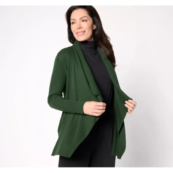 Shop All<BEAUTIFUL by Lawrence Zarain The Kelly Petite Draped Cardigan - a world of fashionable women's clothing, including a wide selection of dresses and trendy accessories.