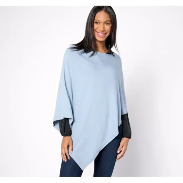 Shop All<BEAUTIFUL by Lawrence Zarian Asymmetric Hem Sweater Poncho - a world of fashionable women's clothing, including a wide selection of dresses and trendy accessories.