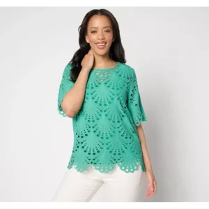 Dresses<BEAUTIFUL by Lawrence Zarian Eyelet Top with Knit Tank - a world of fashionable women's clothing, including a wide selection of dresses and trendy accessories.