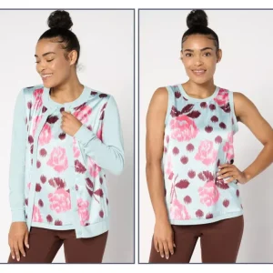 Fashion<BEAUTIFUL by Lawrence Zarian Mixed Media Cardigan Tank Set - a world of fashionable women's clothing, including a wide selection of dresses and trendy accessories.