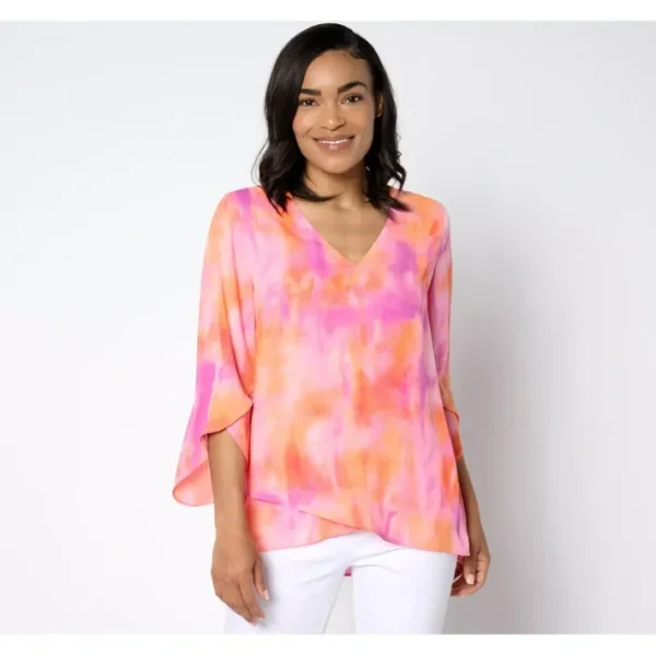 Dresses<BEAUTIFUL by Lawrence Zarian Paradise Printed V-Neck Blouse - a world of fashionable women's clothing, including a wide selection of dresses and trendy accessories.