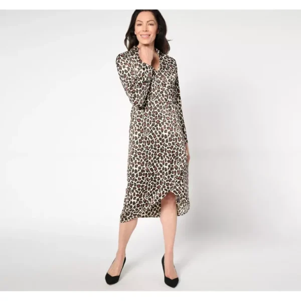 BEAUTIFUL by Lawrence Zarian Pet Printed Wrap Midi Dress - a world of fashionable women's clothing, including a wide selection of dresses and trendy accessories.> Hat