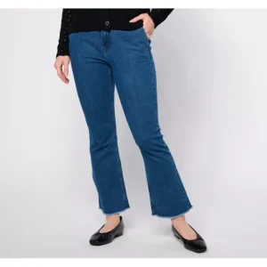 BEAUTIFUL by Lawrence Zarian Petite Ankle Frayed Hem Jean - Indigo - a world of fashionable women's clothing, including a wide selection of dresses and trendy accessories.> Hat