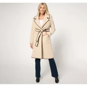 BEAUTIFUL by Lawrence Zarian Petite Belted Double Knit Lined Coat - a world of fashionable women's clothing, including a wide selection of dresses and trendy accessories.> Coats