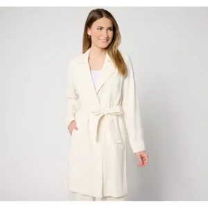 BEAUTIFUL by Lawrence Zarian Petite Drapey Belted Trench Coat - a world of fashionable women's clothing, including a wide selection of dresses and trendy accessories.> Coats