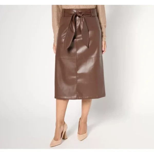 BEAUTIFUL by Lawrence Zarian Petite Faux Leather Self Belt Skirt - a world of fashionable women's clothing, including a wide selection of dresses and trendy accessories.> Coats