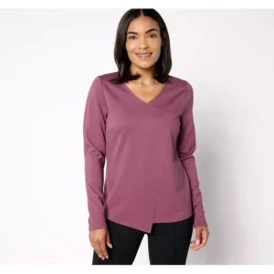 Dresses<BEAUTIFUL by Lawrence Zarian Ponte V-neck Long Sleeve Seamed Top - a world of fashionable women's clothing, including a wide selection of dresses and trendy accessories.
