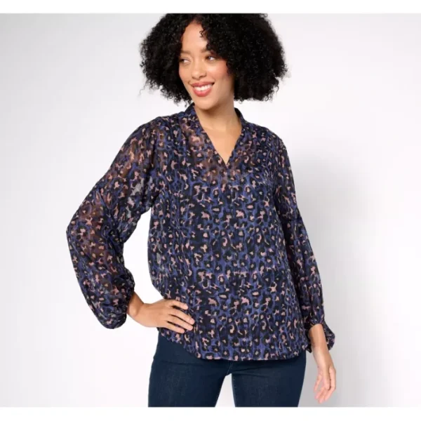 Shop All<BEAUTIFUL by Lawrence Zarian Printed Blouse with Knit Tank - a world of fashionable women's clothing, including a wide selection of dresses and trendy accessories.