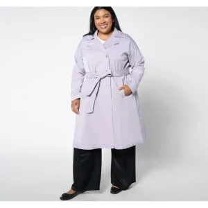 BEAUTIFUL by Lawrence Zarian Regular Pleated Double Breasted Trench Coat - a world of fashionable women's clothing, including a wide selection of dresses and trendy accessories.> Coats