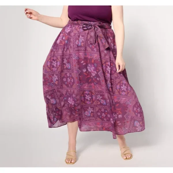 Shop All<BEAUTIFUL by Lawrence Zarian Regular Printed Faux Wrap Midi Skirt - a world of fashionable women's clothing, including a wide selection of dresses and trendy accessories.