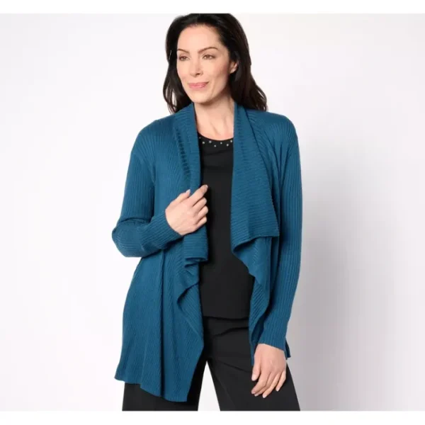 Shop All<BEAUTIFUL by Lawrence Zarian The Kelly Regular Draped Cardigan - a world of fashionable women's clothing, including a wide selection of dresses and trendy accessories.