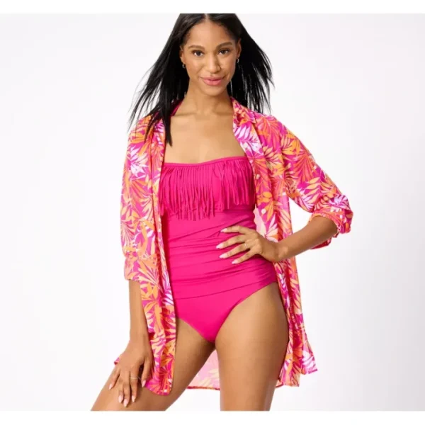 Fashion<Belle Beach by Kim Gravel Button Front Cover-Up - a world of fashionable women's clothing, including a wide selection of dresses and trendy accessories.