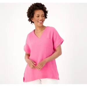 Belle Beach by Kim Gravel Gauze Easy Fit V Neck Top - a world of fashionable women's clothing, including a wide selection of dresses and trendy accessories.> Hat