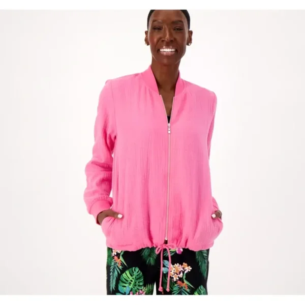 Belle Beach by Kim Gravel Gauze Zip Front Jacket - a world of fashionable women's clothing, including a wide selection of dresses and trendy accessories.> Hat