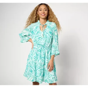 Dresses<Belle Beach by Kim Gravel Pet Seascape Tiered Dress, Petite - a world of fashionable women's clothing, including a wide selection of dresses and trendy accessories.