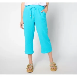 Belle Beach by Kim Gravel Petite Color Crush Cropped Pant w/ Tassel - a world of fashionable women's clothing, including a wide selection of dresses and trendy accessories.> Hat