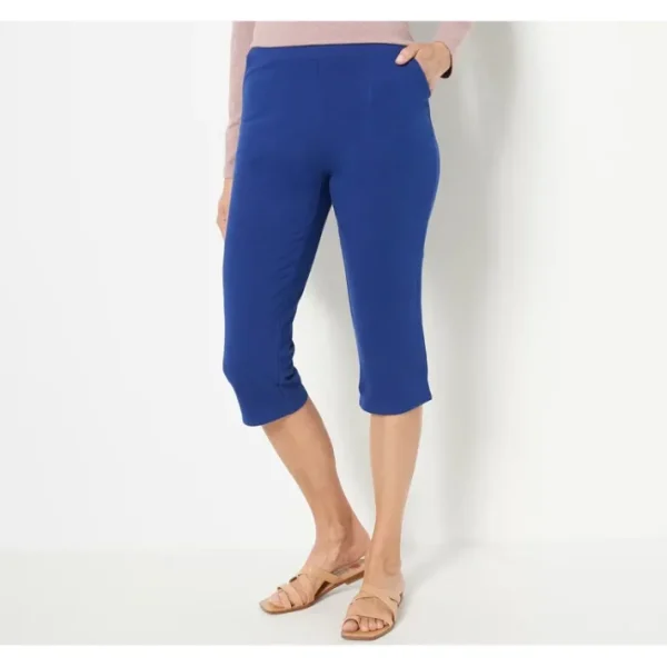 Shop All<Belle Beach by Kim Gravel Petite French Terry Seaside Pants - a world of fashionable women's clothing, including a wide selection of dresses and trendy accessories.