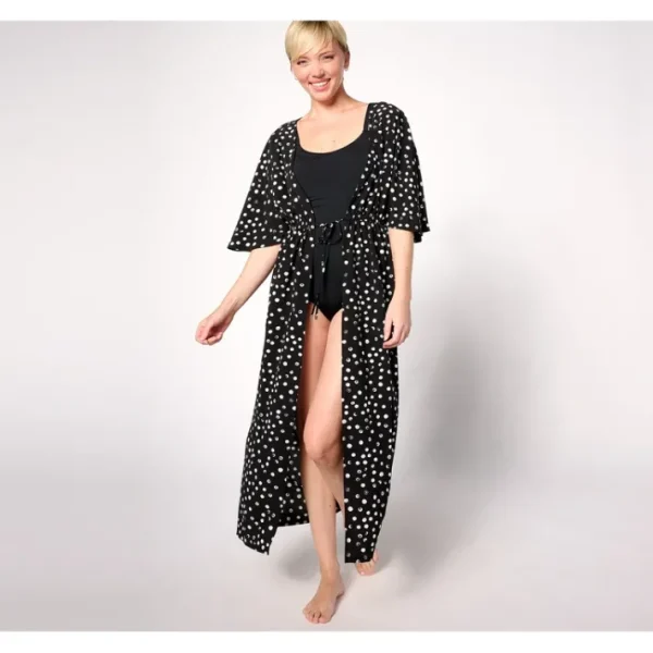 Shop All<Belle Beach by Kim Gravel Petite Tie Front Cover-Up - a world of fashionable women's clothing, including a wide selection of dresses and trendy accessories.
