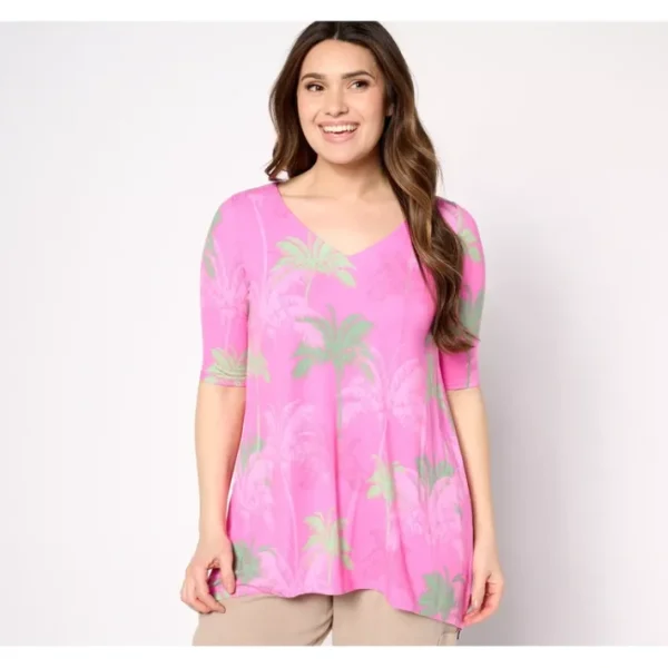 Shop All<Belle Beach by Kim Gravel Rayon Spandex Elbow Sleeve Tunic - a world of fashionable women's clothing, including a wide selection of dresses and trendy accessories.