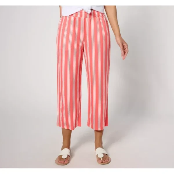 Shop All<Belle Beach by Kim Gravel Regular Cabana Knit Stripe Pant - a world of fashionable women's clothing, including a wide selection of dresses and trendy accessories.