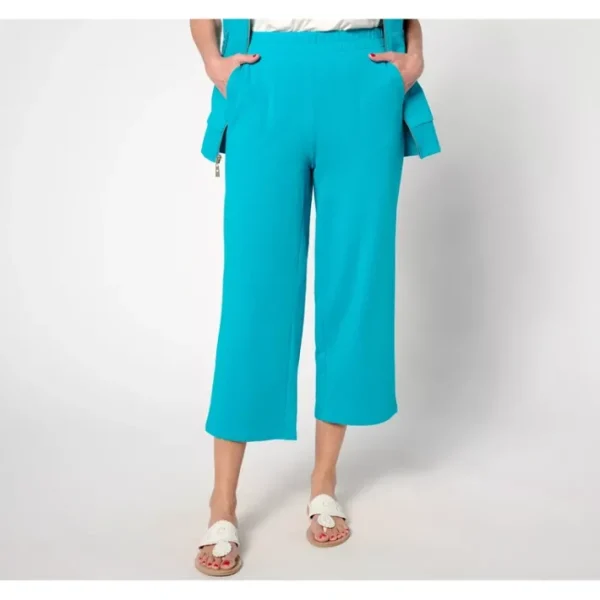 Shop All<Belle Beach by Kim Gravel Regular French Terry Cropped Pant - a world of fashionable women's clothing, including a wide selection of dresses and trendy accessories.