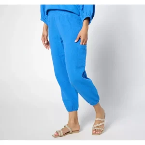 Belle Beach by Kim Gravel Regular Gauze Utility Cropped Jogger - a world of fashionable women's clothing, including a wide selection of dresses and trendy accessories.> Hat