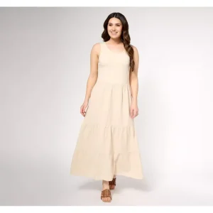 Dresses<Belle Beach by Kim Gravel Regular Knit Gauze Tank Dress - a world of fashionable women's clothing, including a wide selection of dresses and trendy accessories.