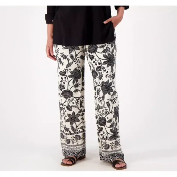 Shop All<Belle Beach by Kim Gravel Tall Cabana Knit Border Pants - a world of fashionable women's clothing, including a wide selection of dresses and trendy accessories.