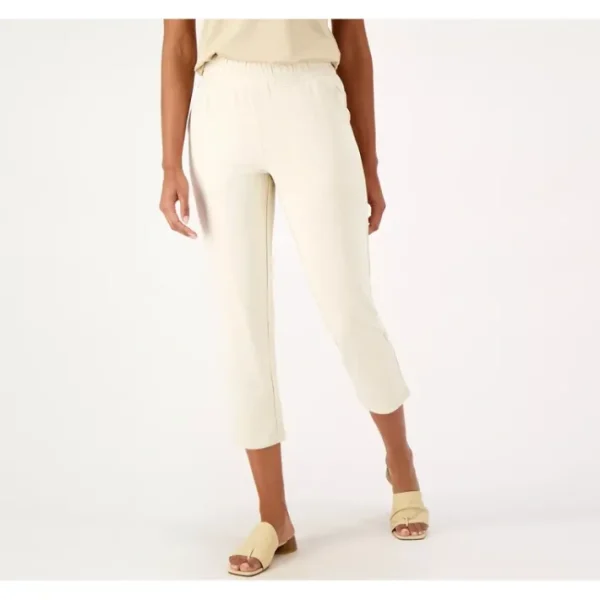 Shop All<Belle Beach by Kim Gravel Tall French Terry Crop Pants - a world of fashionable women's clothing, including a wide selection of dresses and trendy accessories.