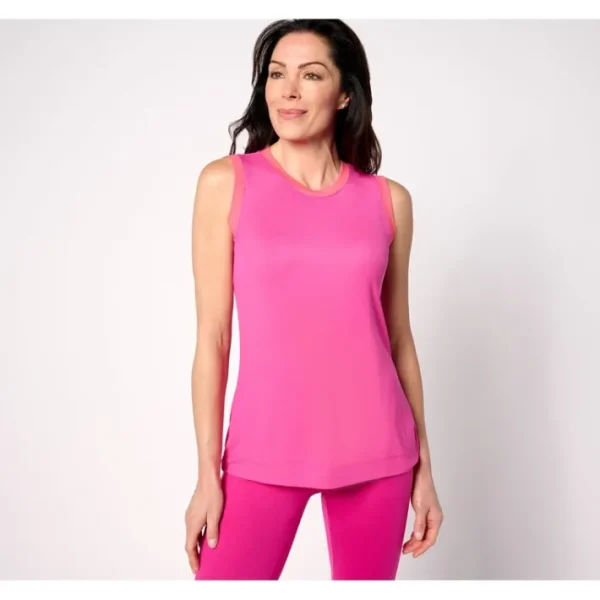 Shop All<Belle Body by Kim Gravel Color Block Muscle Tank - a world of fashionable women's clothing, including a wide selection of dresses and trendy accessories.