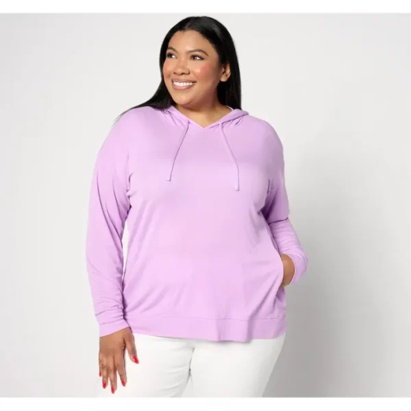 Shop All<Belle Body by Kim Gravel Get Up Go Hoodie - a world of fashionable women's clothing, including a wide selection of dresses and trendy accessories.