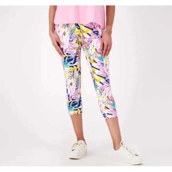Shop All<Belle Body by Kim Gravel Petite Printed Capri Pants - a world of fashionable women's clothing, including a wide selection of dresses and trendy accessories.