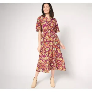Dresses<Belle Boho by Kim Gravel Floral Dreams Tiered Flutter Dress - a world of fashionable women's clothing, including a wide selection of dresses and trendy accessories.